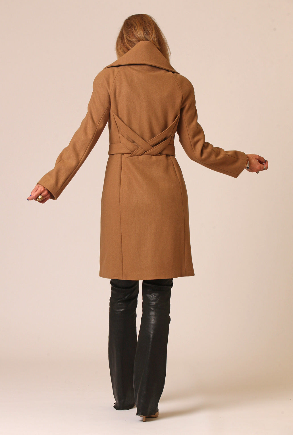 CAMEL CROSSBAR RAGLAN COAT