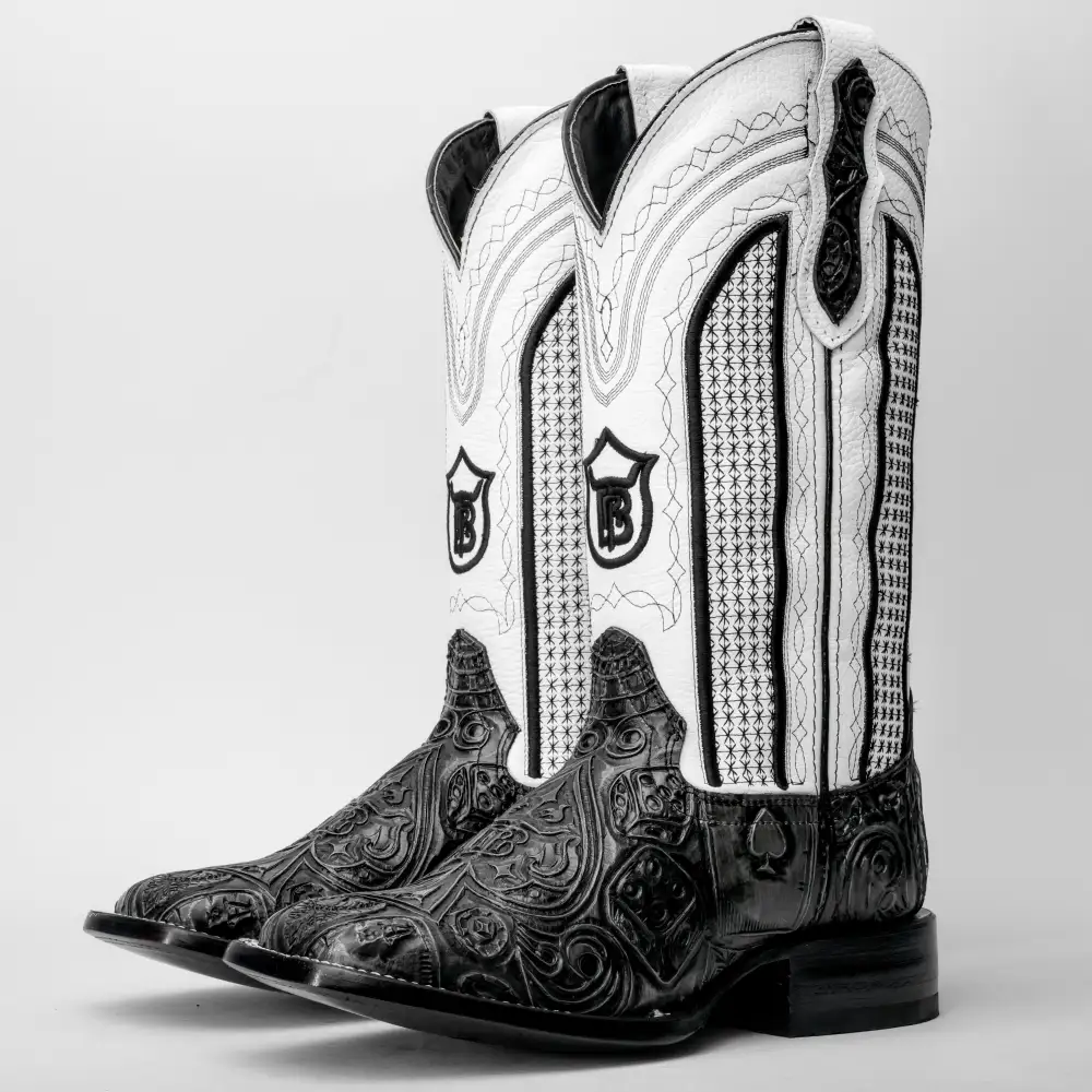 Ace Of Spades Grey/Black - Square Toe