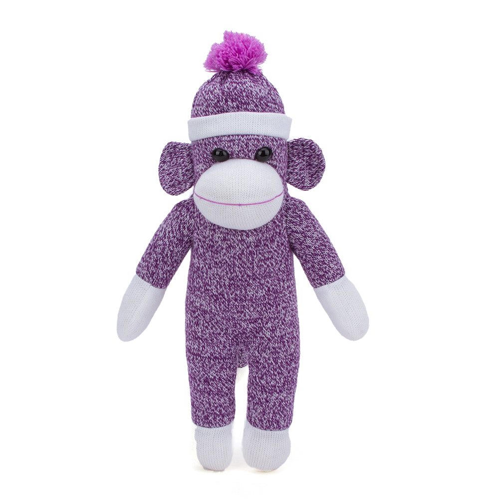 Sock Monkey 16inch Purple