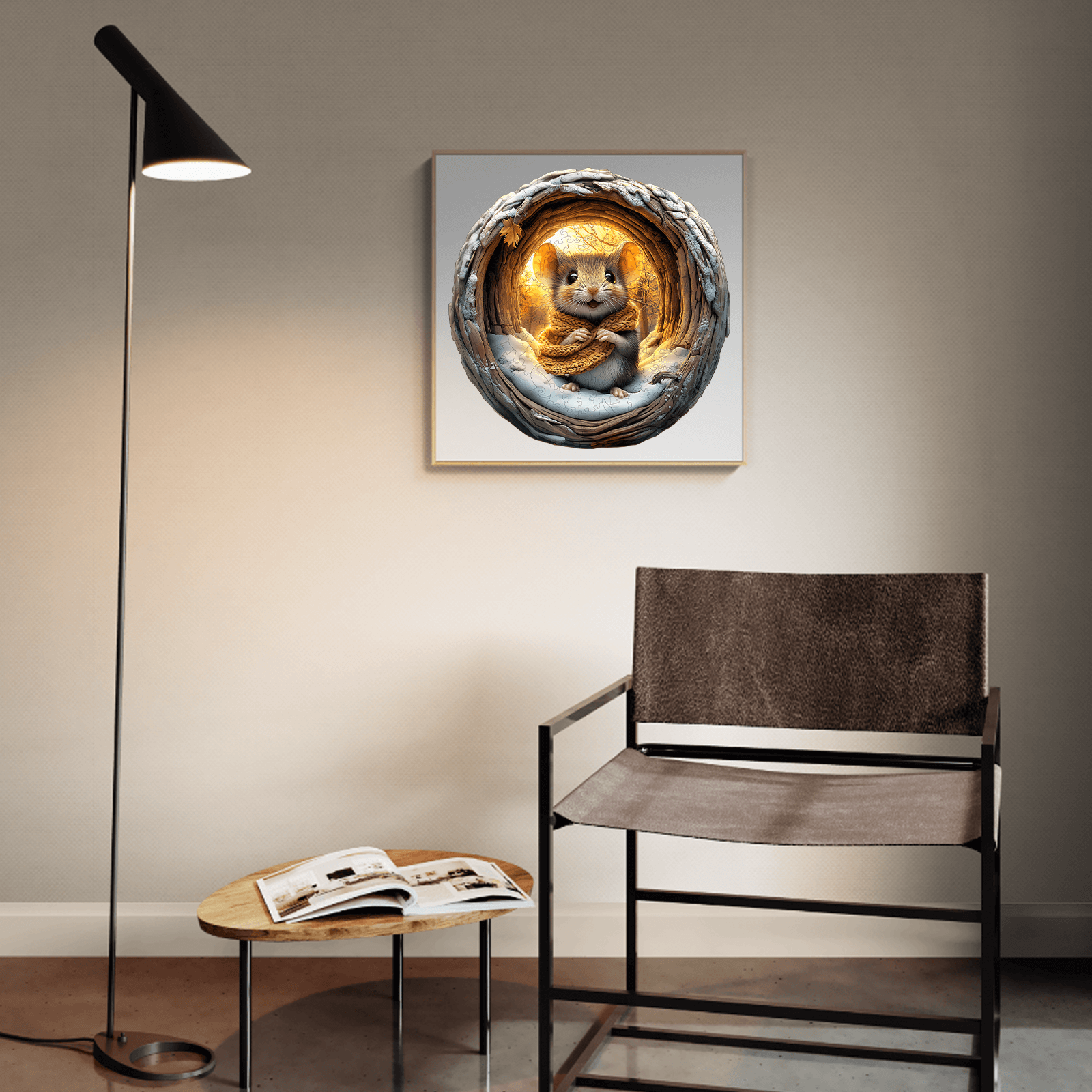 3D Cave Mouse Wooden Jigsaw Puzzle