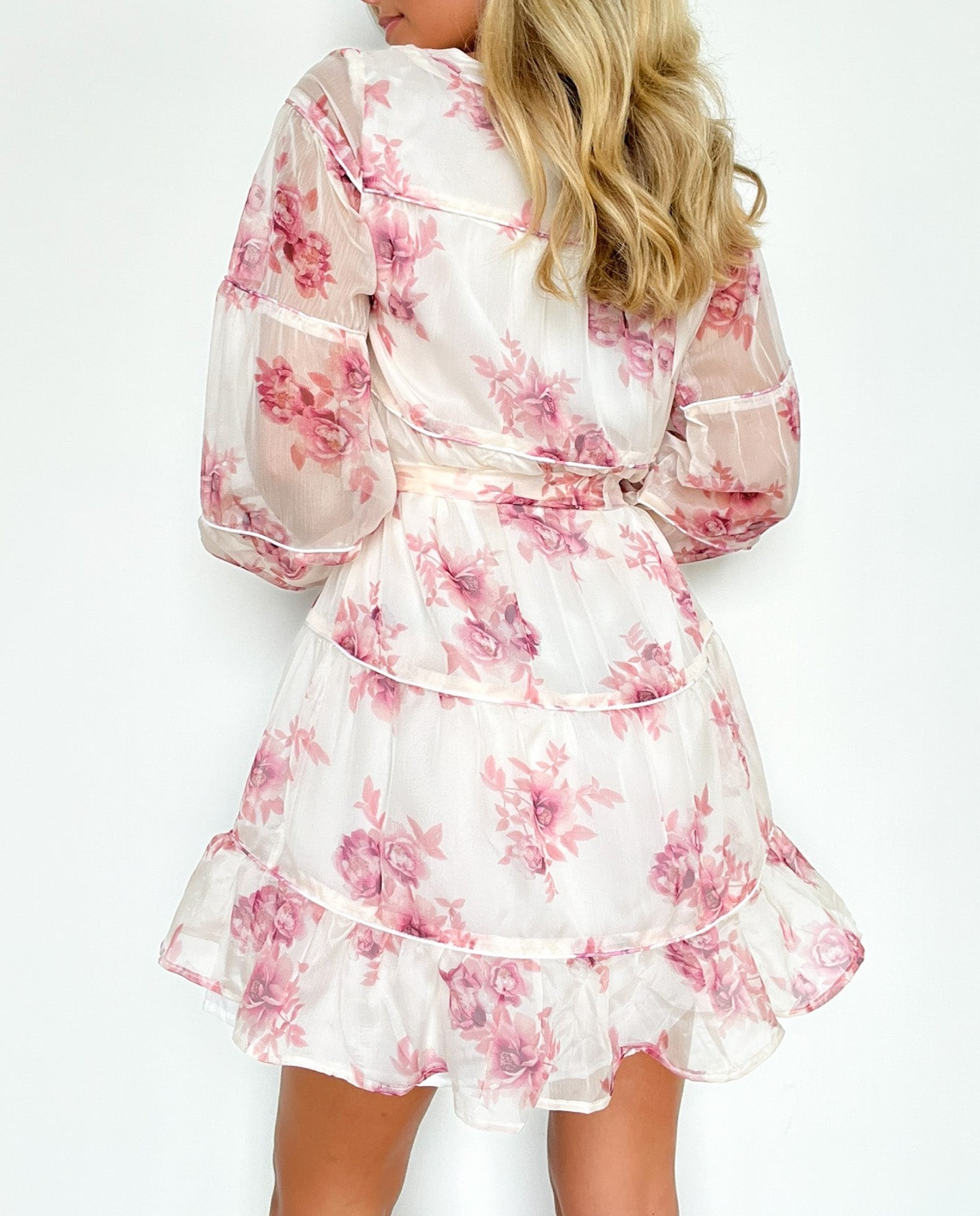 Long Sleeve Floral Button Up Dress