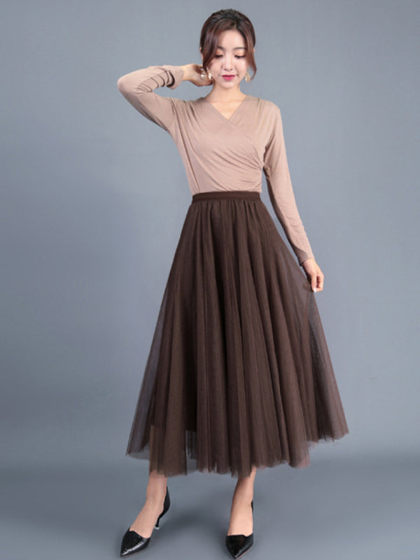 A-Line Skirt Midi Skirt
