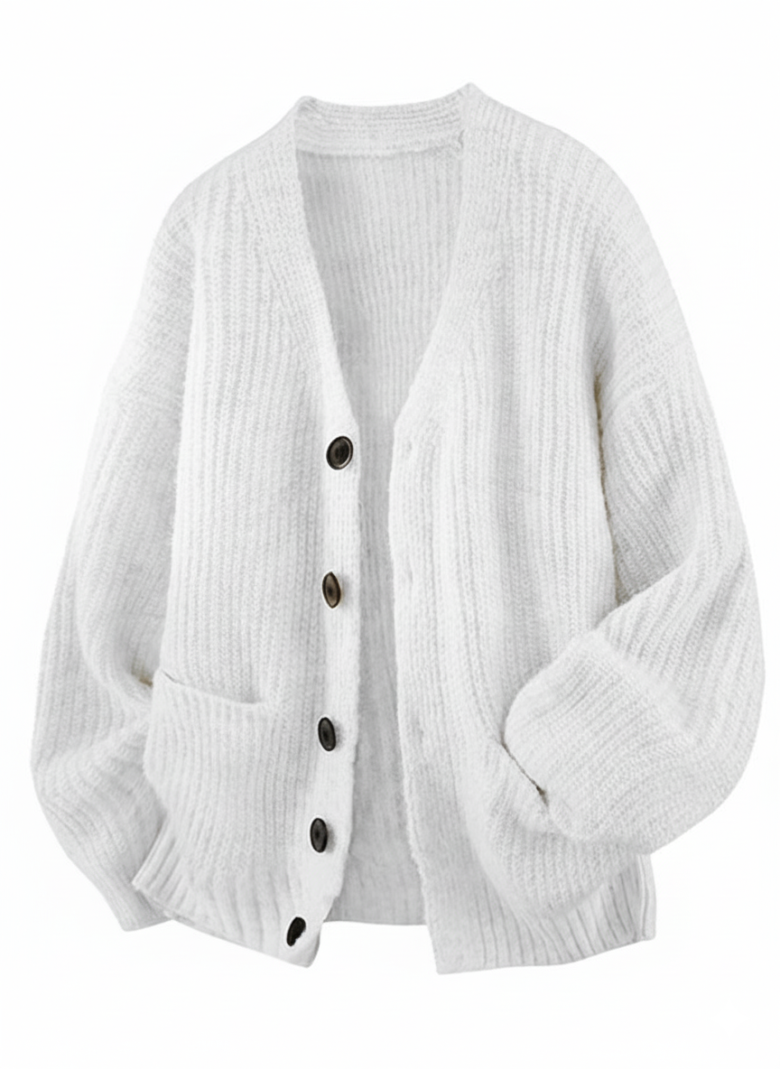 Unisex Casual Button Cashmere Warm Comfortable Sweater Jacket