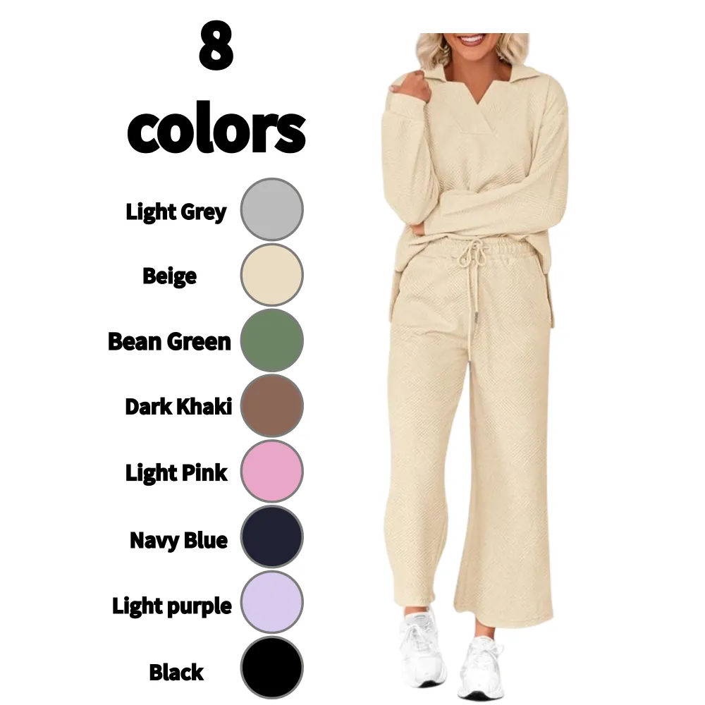 Women's two-piece set with collar