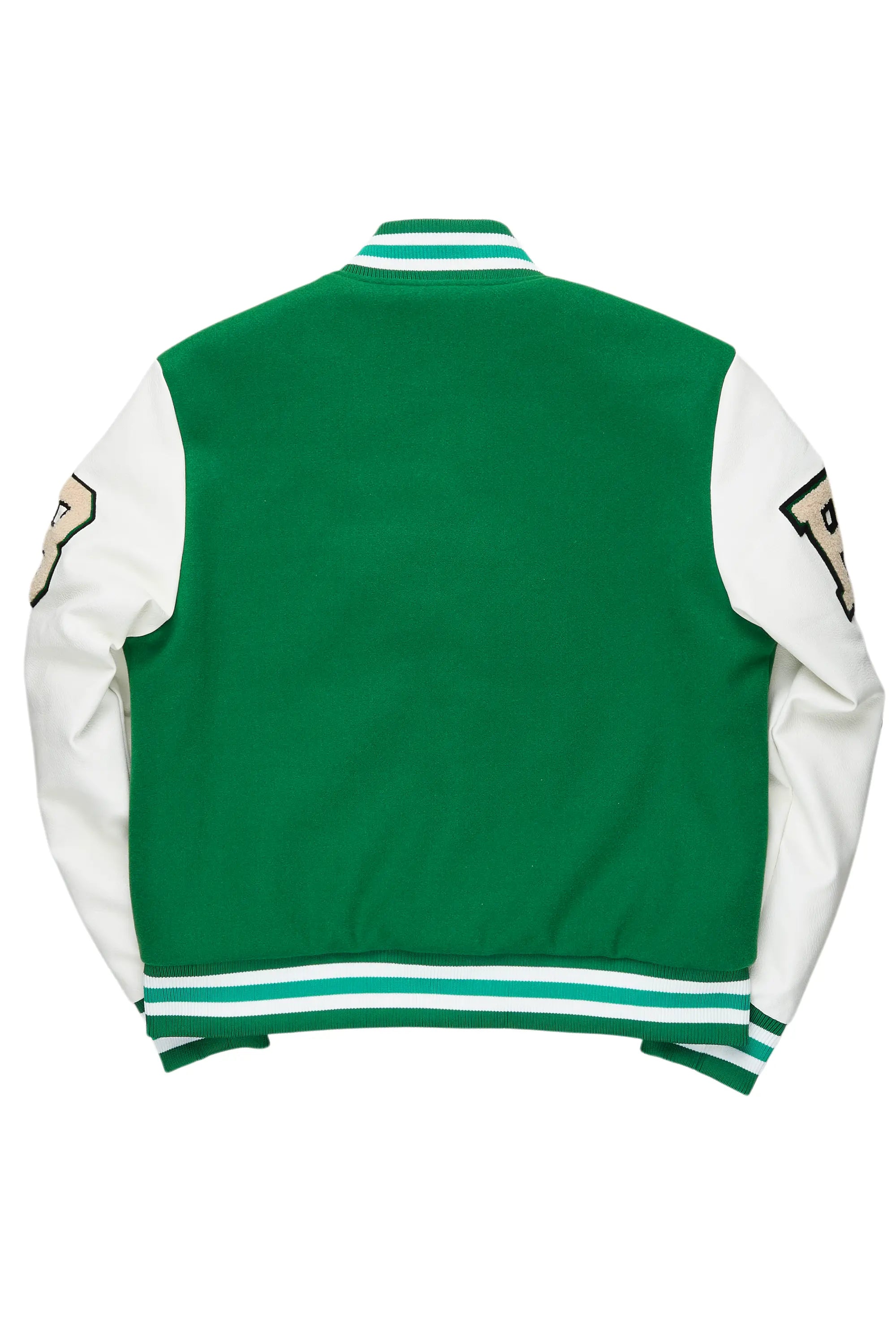 Adrienne Green Oversized Varsity Jacket