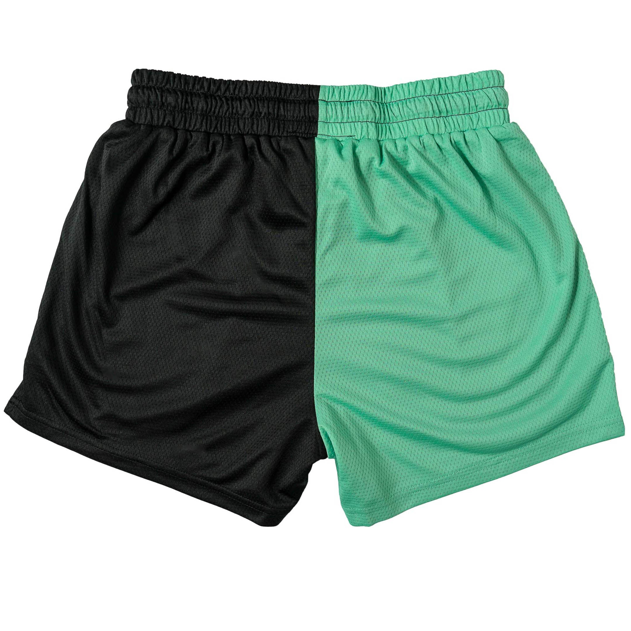 MUAY THAI SHORTS (MID THIGH CUT) 2 TONE - MINT / BLACK