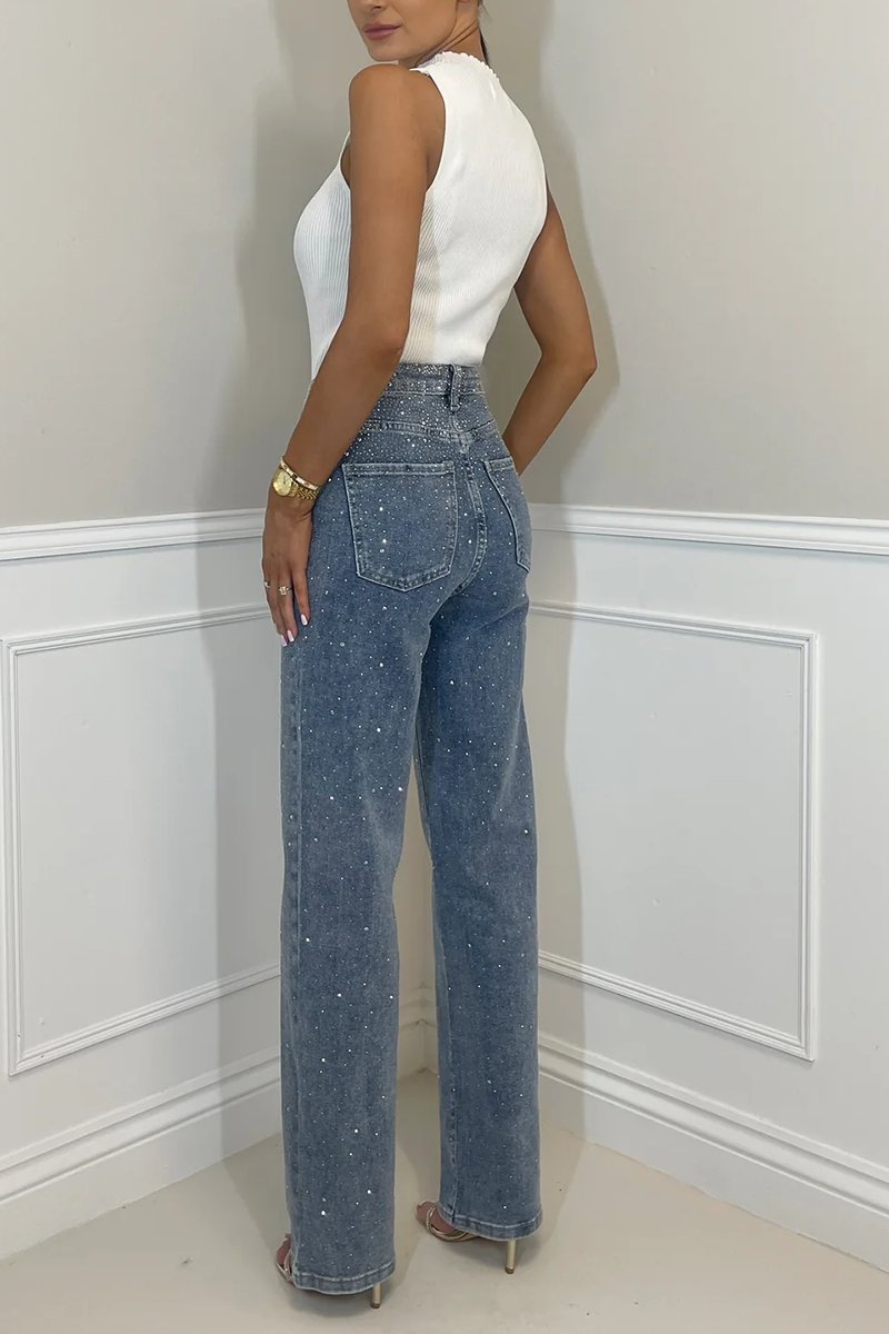 Women's Elegant Starry Sky Hot Diamond Jeans