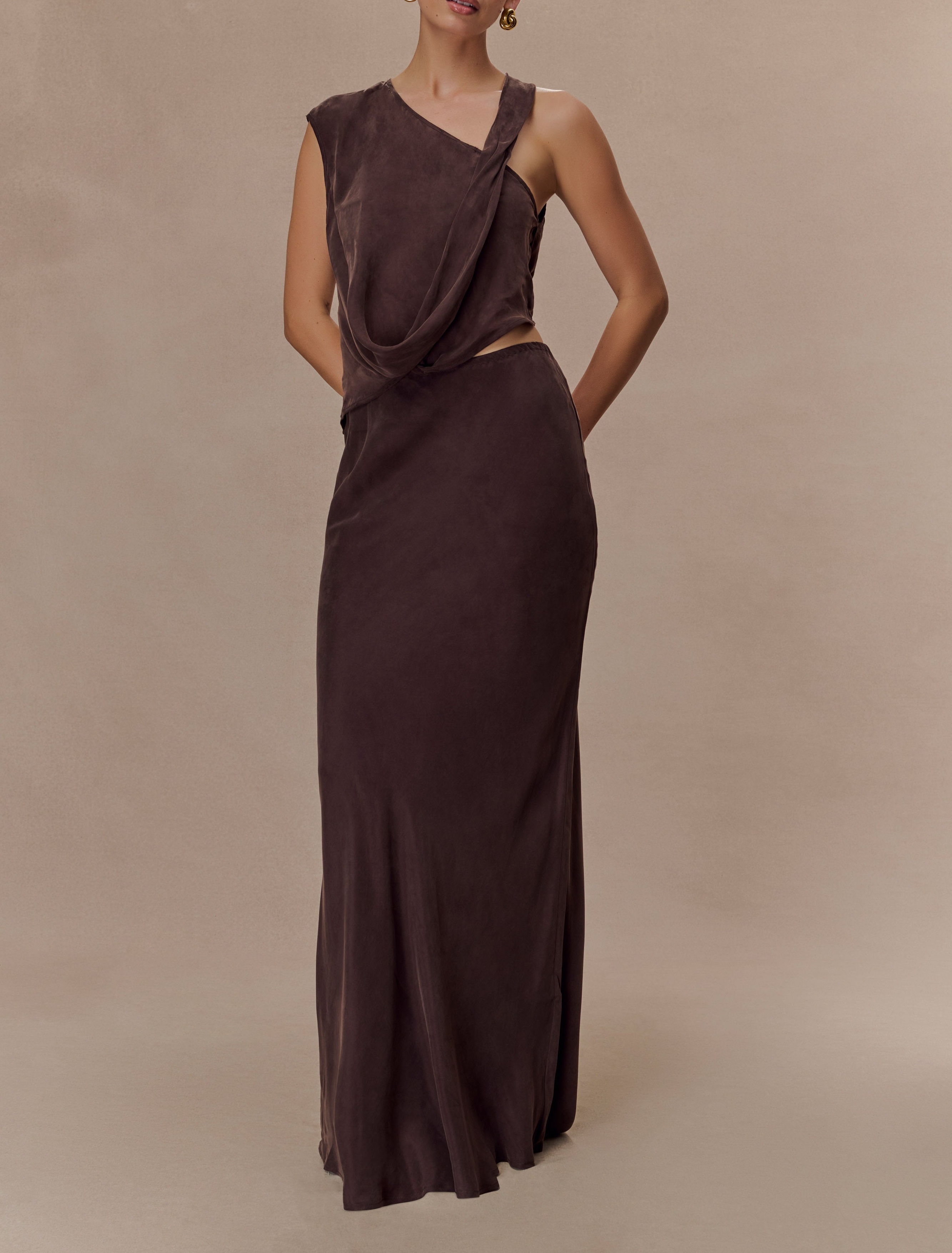 Chocolate Maxi Skirt