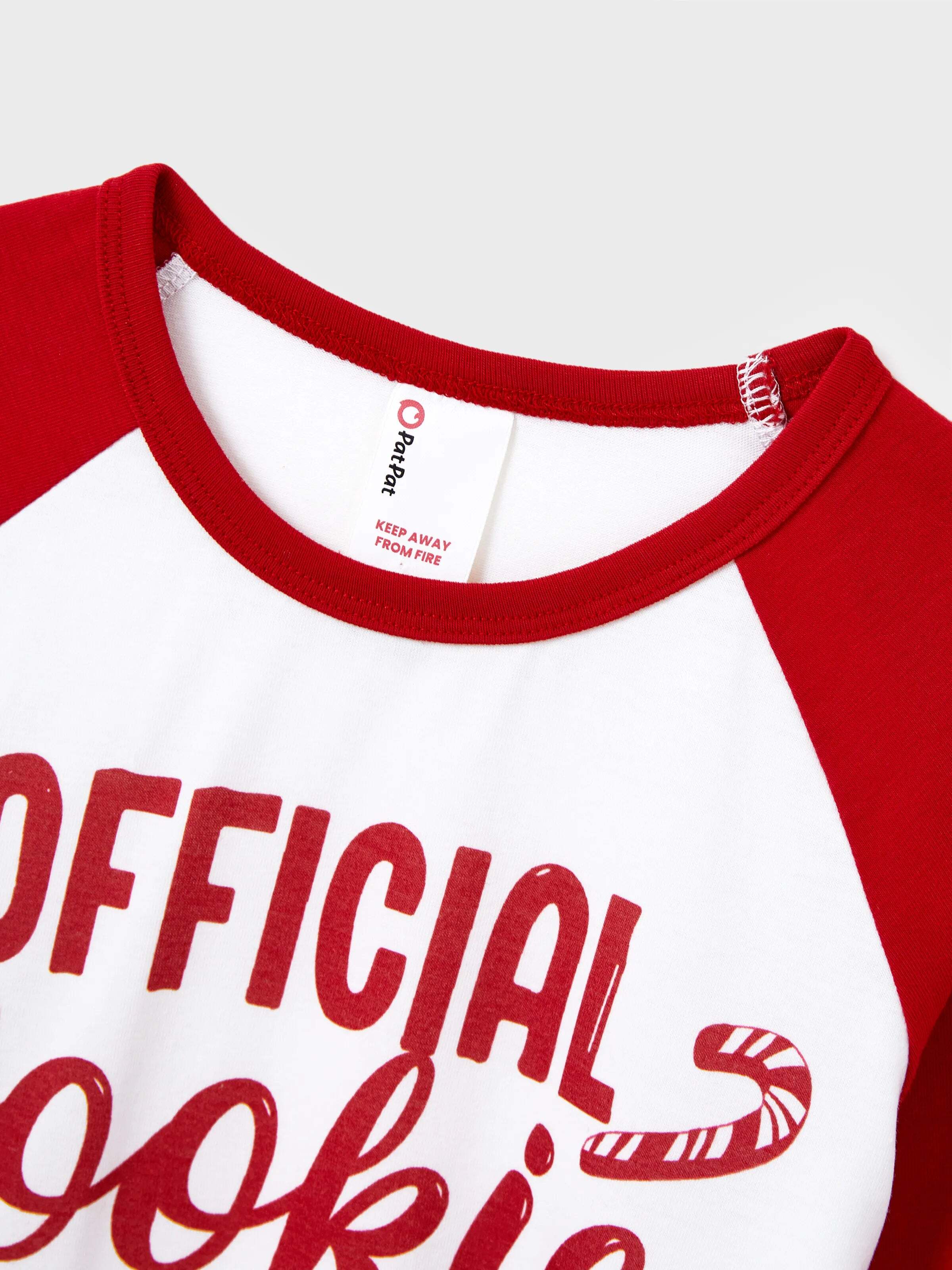 Christmas Matching Family Pajamas Set Gingerbread and Candy Cane Print PJS with Christmas Socks Red