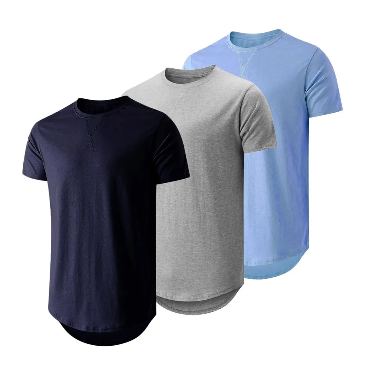 Men's Hipster Longline Crewneck T-Shirt
