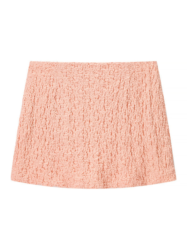 Bandeau Herringbone Top Mini Skirt Set