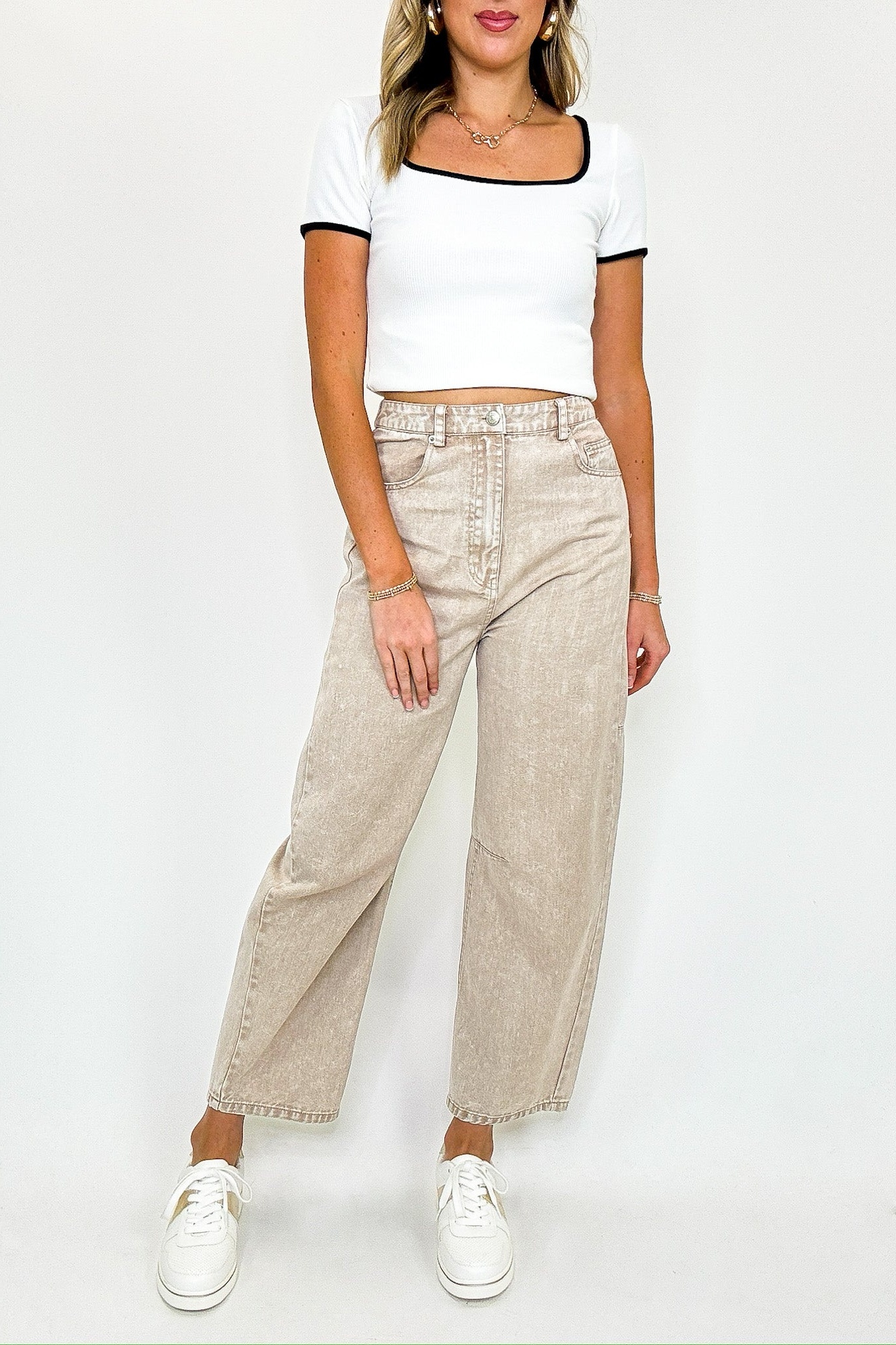 Studio Knit High Waist Solid Pants