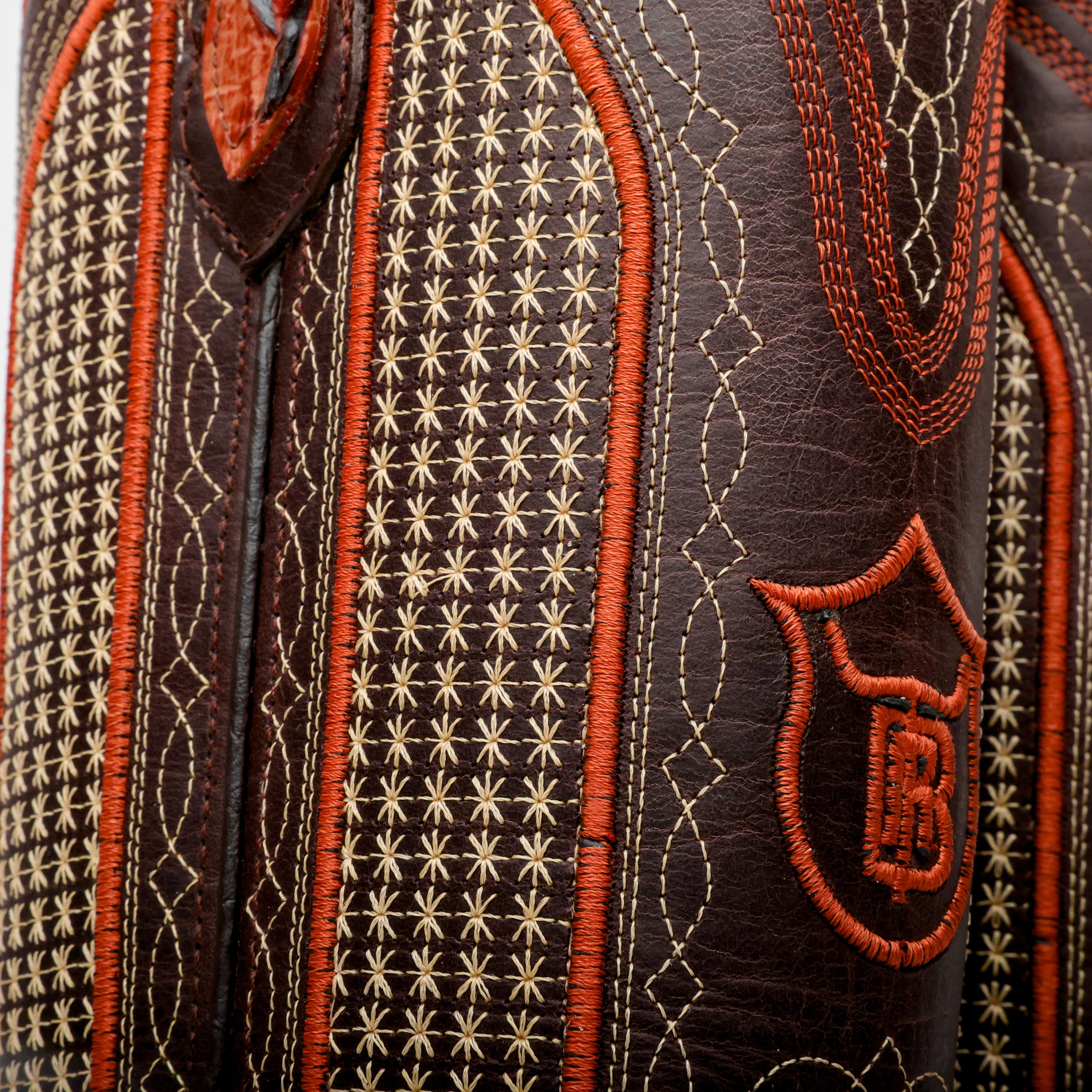 Cognac Jumbo Python Leather Boots - Square Toe