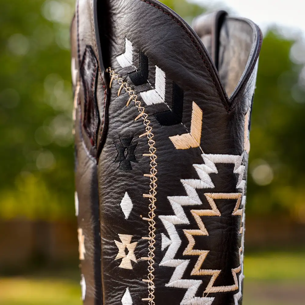 Brown Cowhide Leather Boots - Square Toe