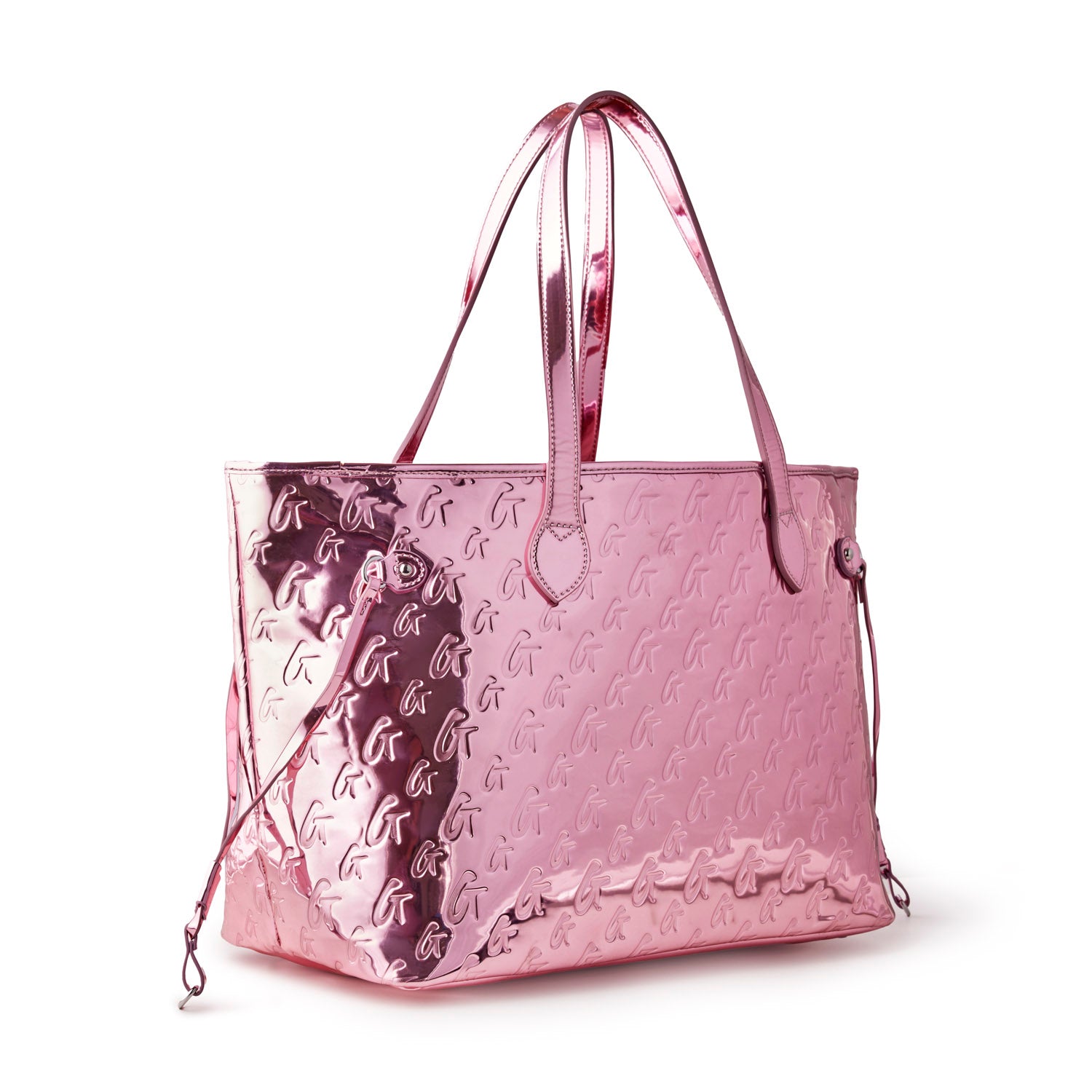 METALLIC MONOGRAM GLAM TOTE - METALLIC PINK