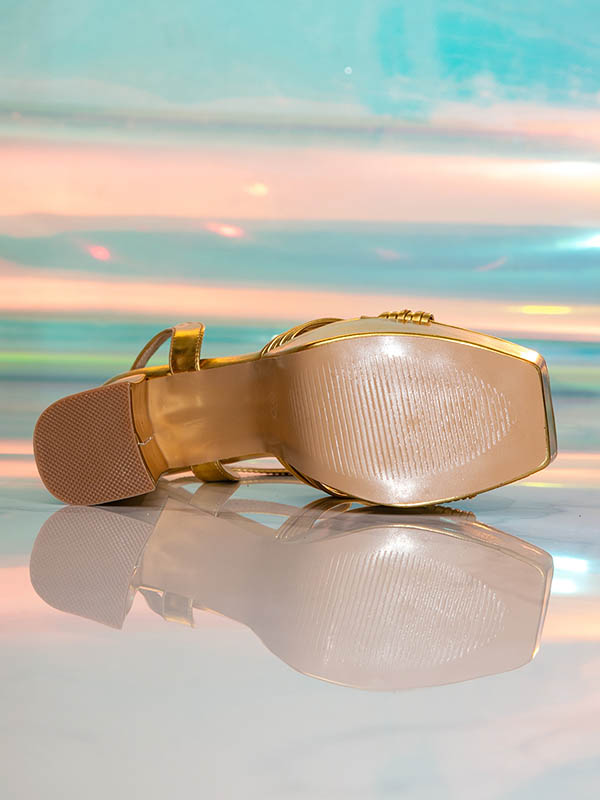 Open Toe Pleated Split-Joint Pumps Sandals Platform Shoes