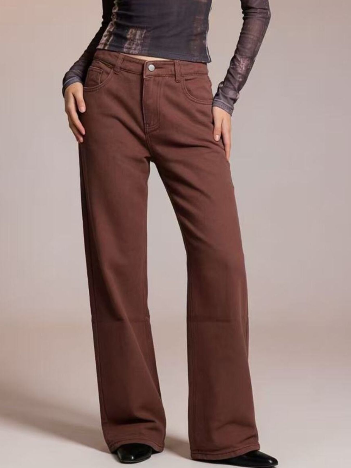 Butterfly Back Wide Leg Jeans