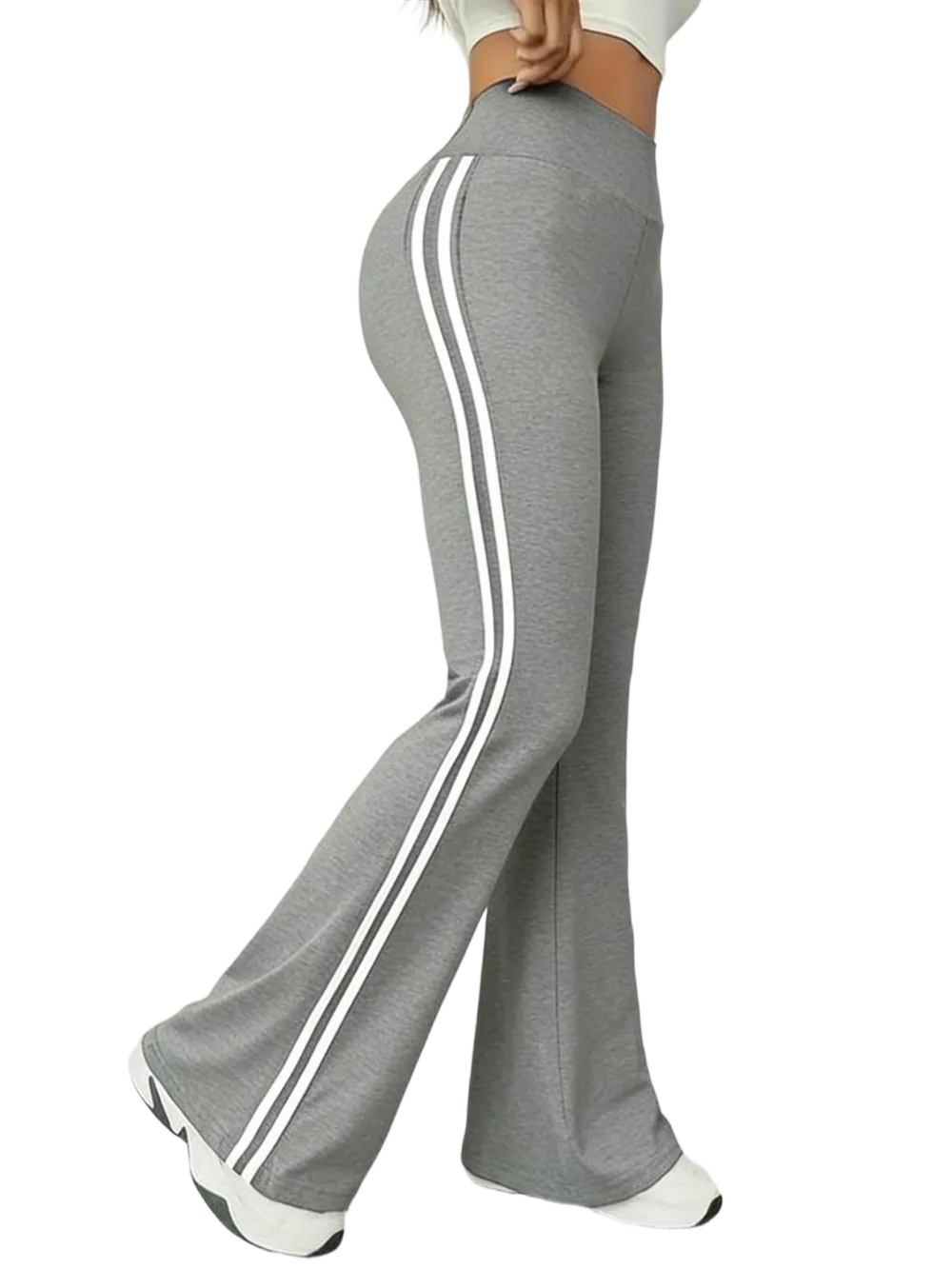 Women’s High Waist Colorblock Flared Sport Pants