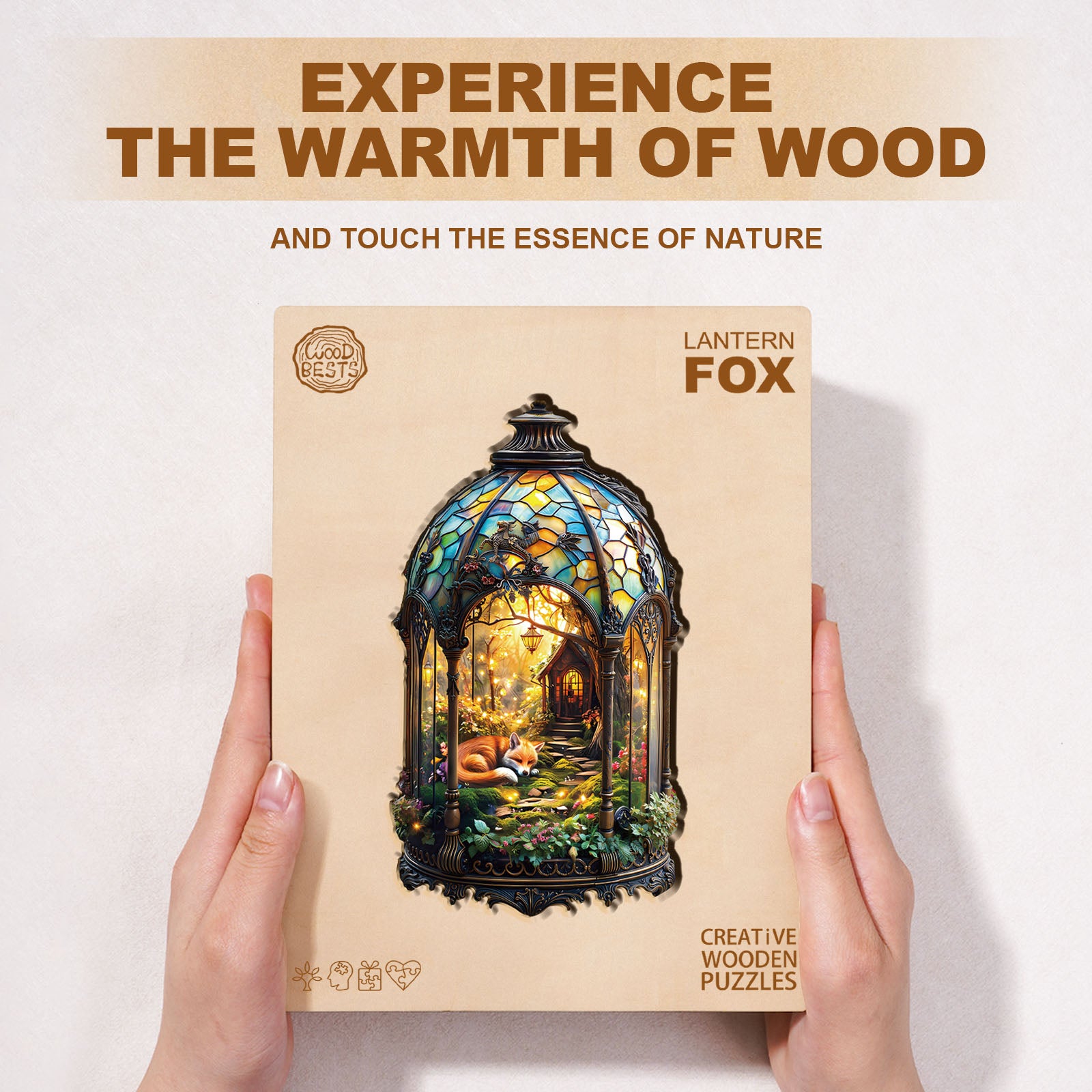 Lantern Fox  Wooden Jigsaw Puzzle
