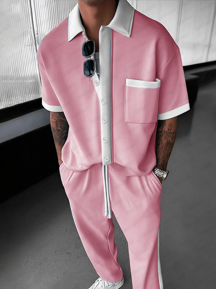 Trendy Color Block 2-Piece Outfit