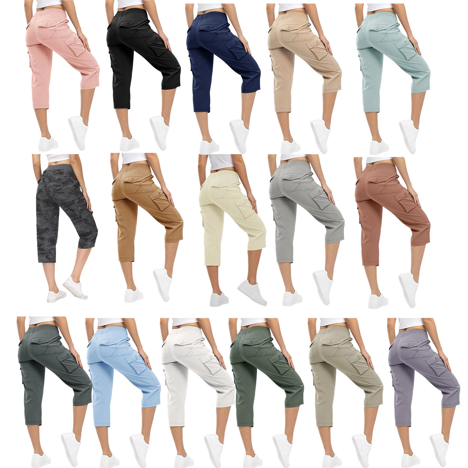 Women’s Lightweight Quick-Dry Capri Cargo Pants