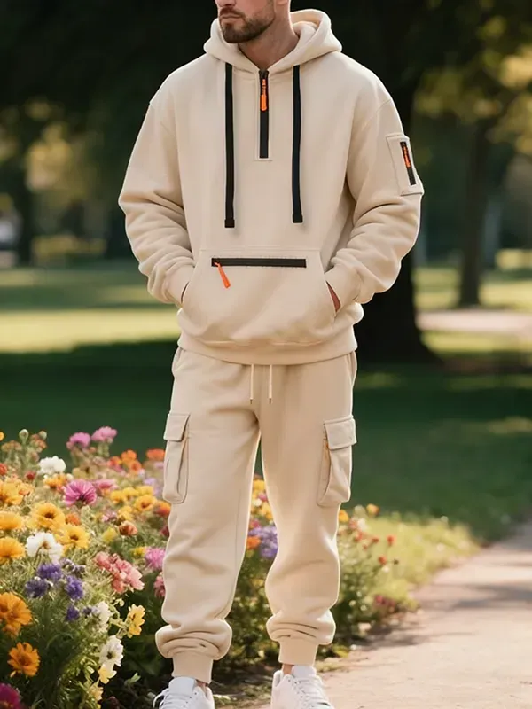 Men's Winter Wool-Lined Casual Suit