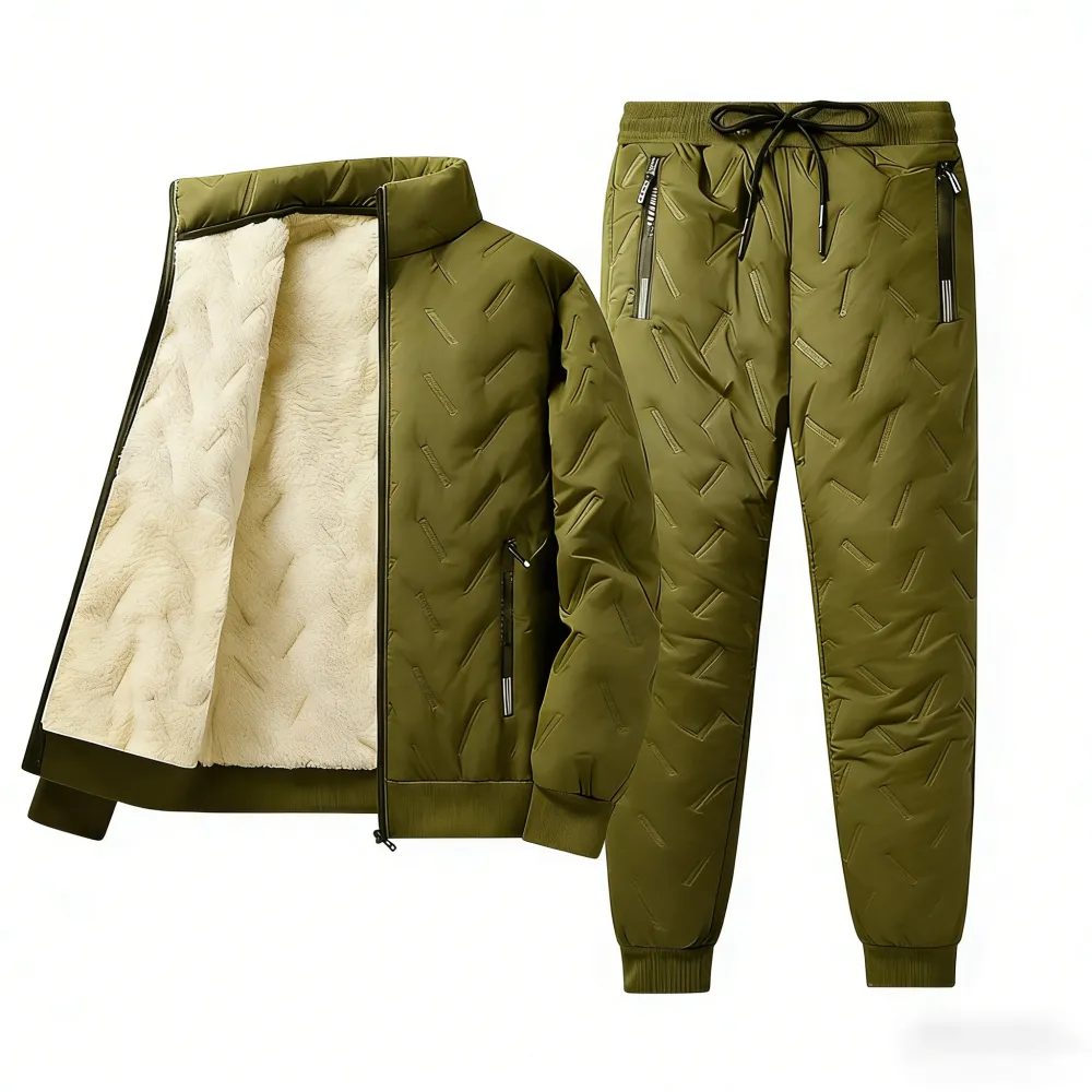 Fleece-Lined Winter Jacket-Pants Set