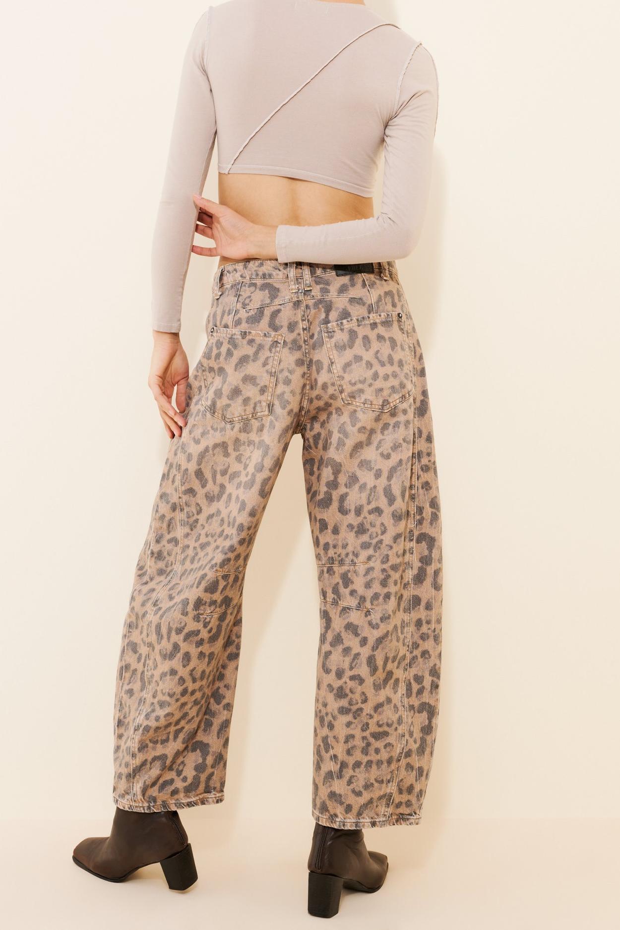 Good Luck Printed Barrel Jeans