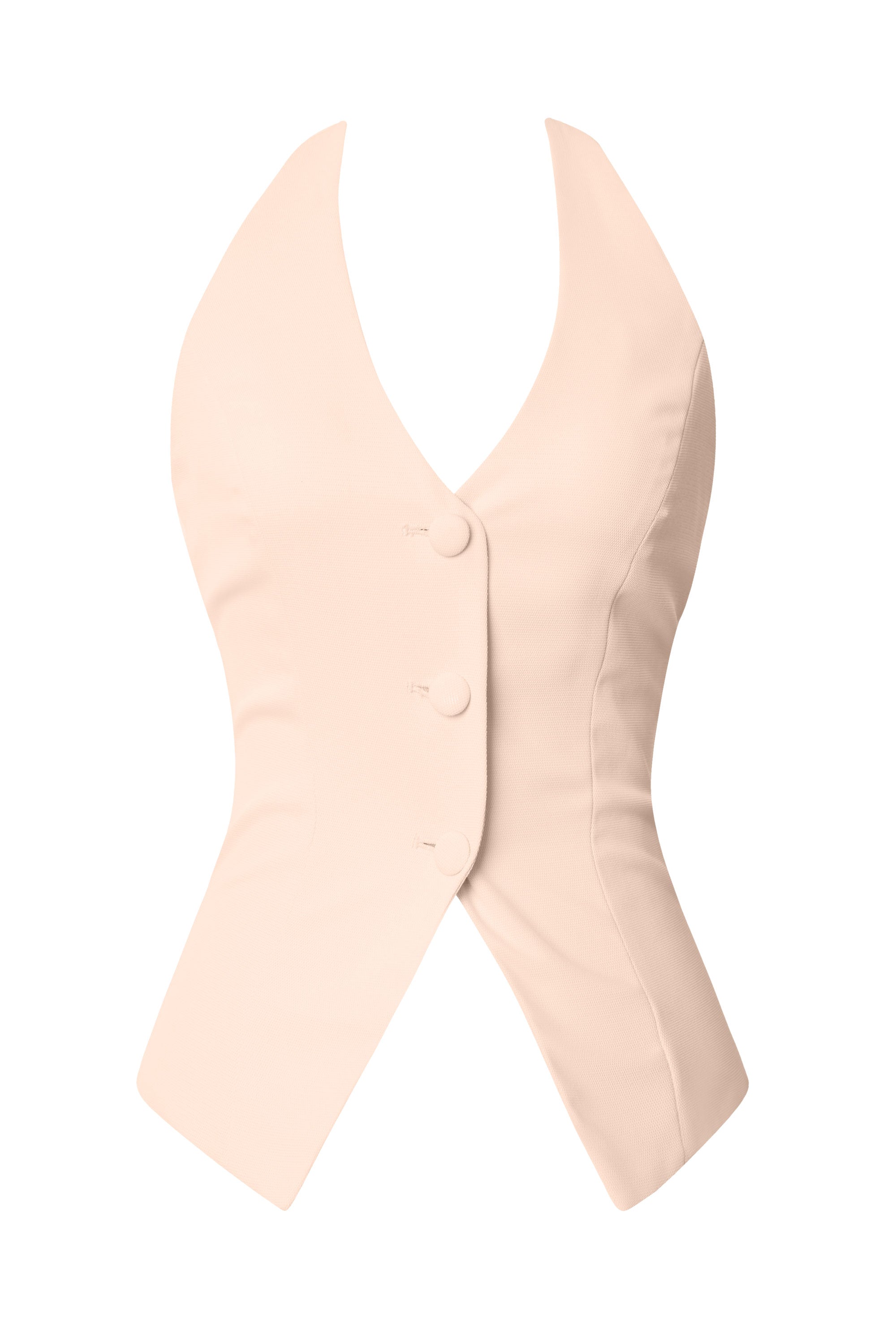 Venetia Blush Halter Top Vest