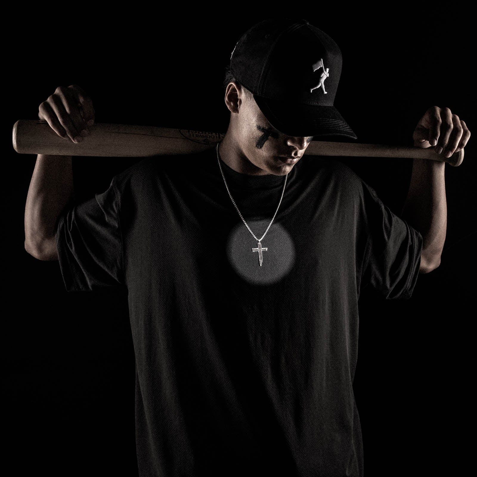 Eye Black Cross Necklace