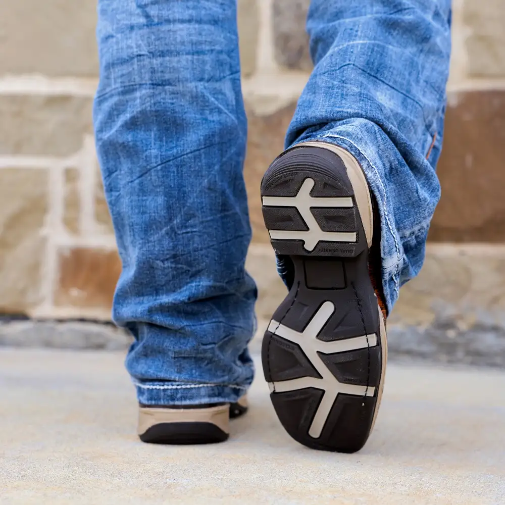 Cognac Lizard Leather Boots With 3D Lightweight Sole - Composite Toe