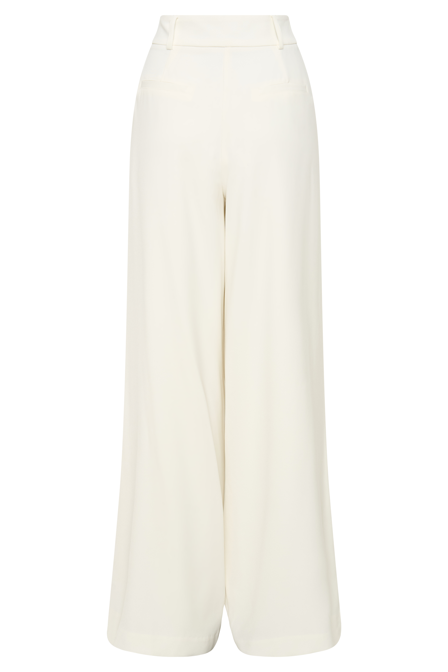 Ivory Pleated Wide Leg Pants