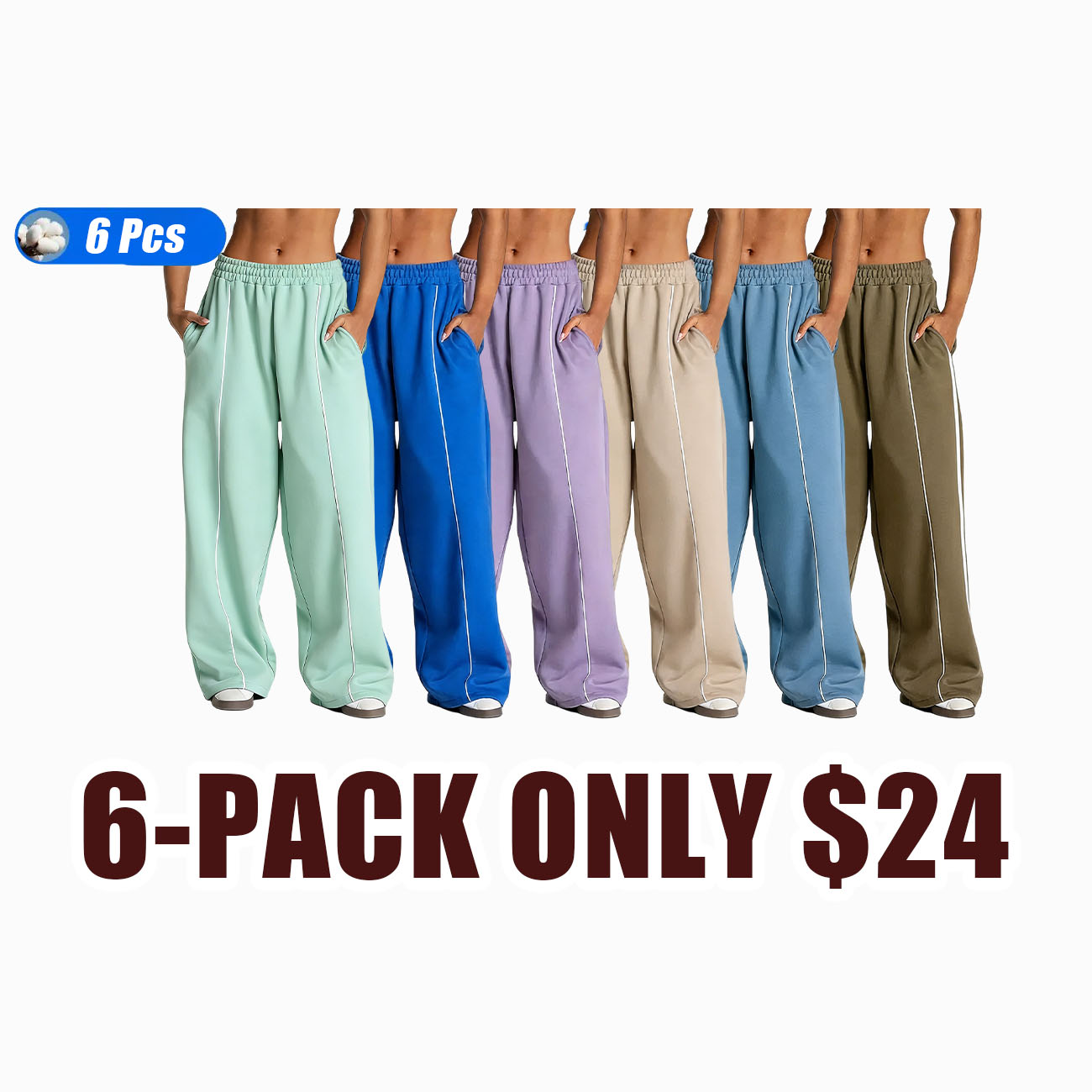 Womens Workout Straight Yoga Pants for Girls High Waist Wide Leg Sweatpants with Pockets Fashion Stretch Lounge Comfy Joggers Gym Pants