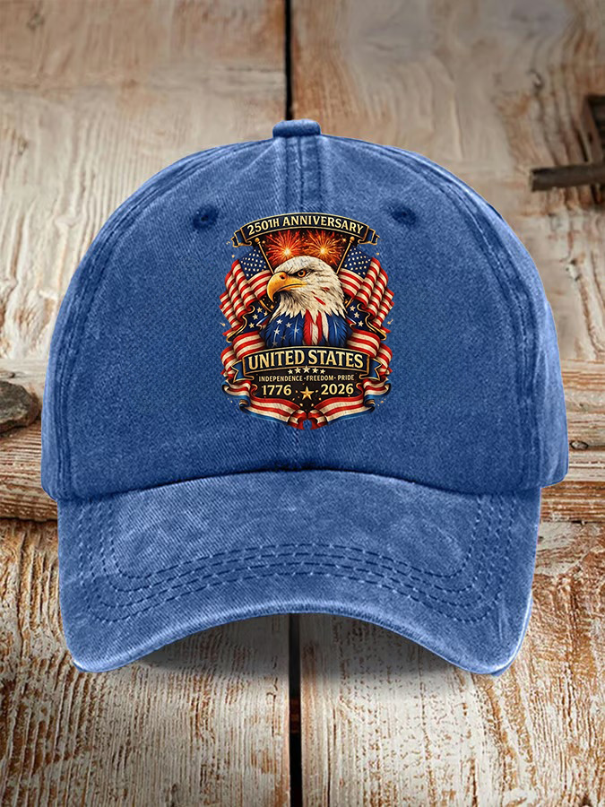 250Th Anniversary Washed Cotton Duckbill Cap For Both Men And Women