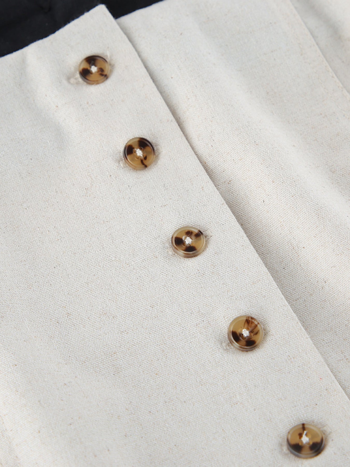 Contrast Trim Button Front Tube Maxi Dress