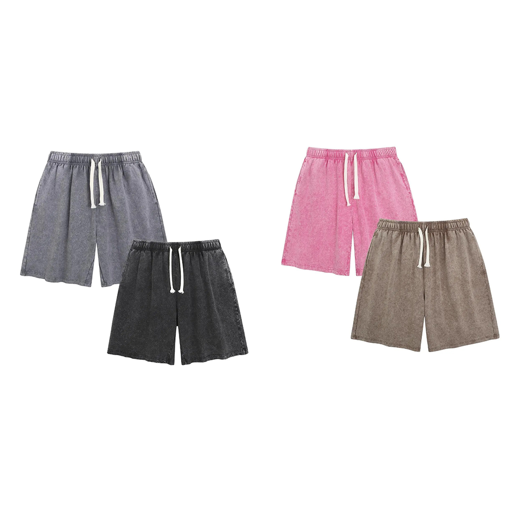 Women's Shorts Athletic Vintage Short Cotton Heavyweight Elastic Waist Streetwear Sweatpants.