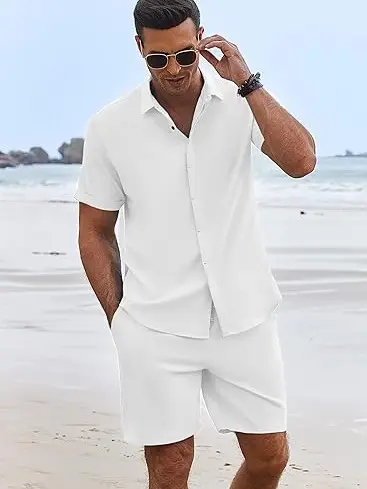 Breezy Linen Summer Shirt & Shorts Set