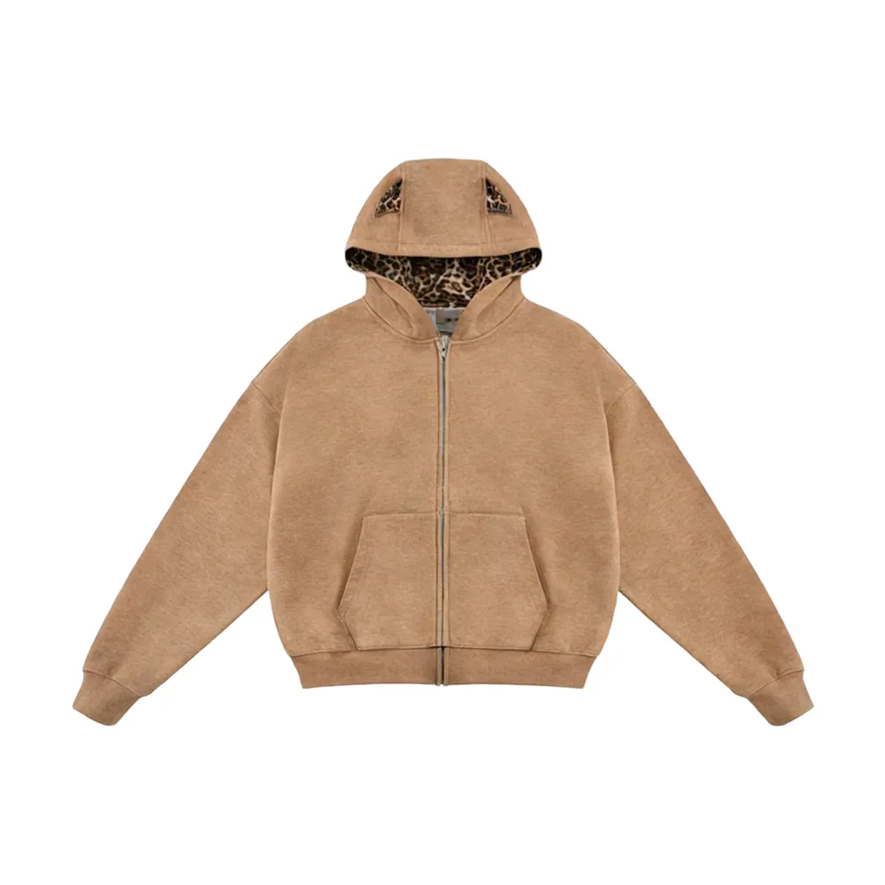 Leopard Print Oversized Lounge Hoodie