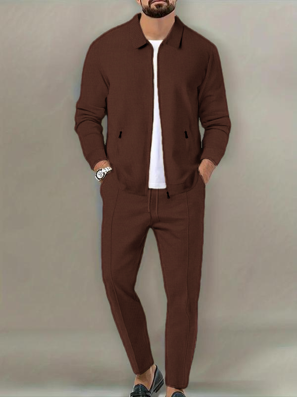 Men’s Tracksuit Set – Zip Up Jacket & Drawstring Pants