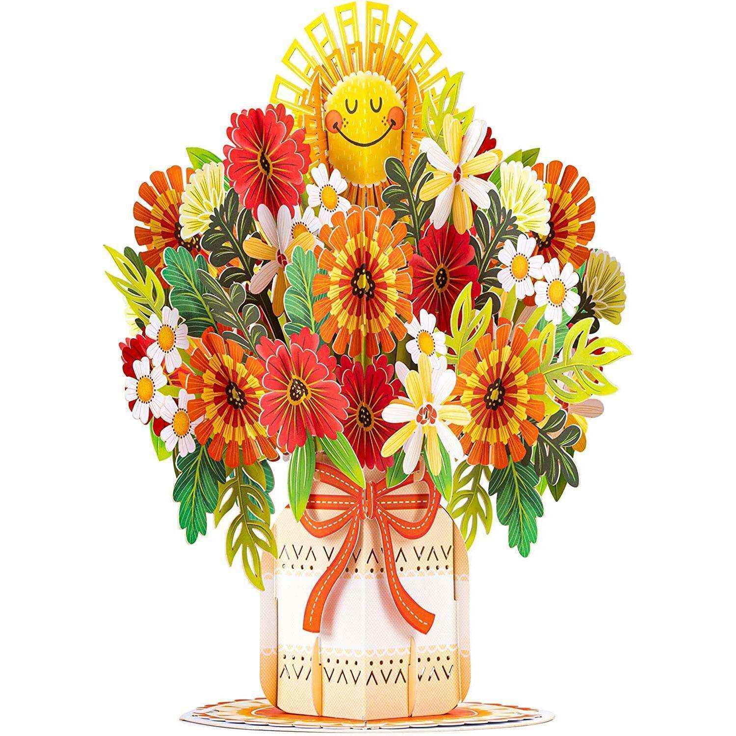 Paper Love HugePop Tulip Flower Pop Up Card with Detachable 3D Paper Bouquet 10