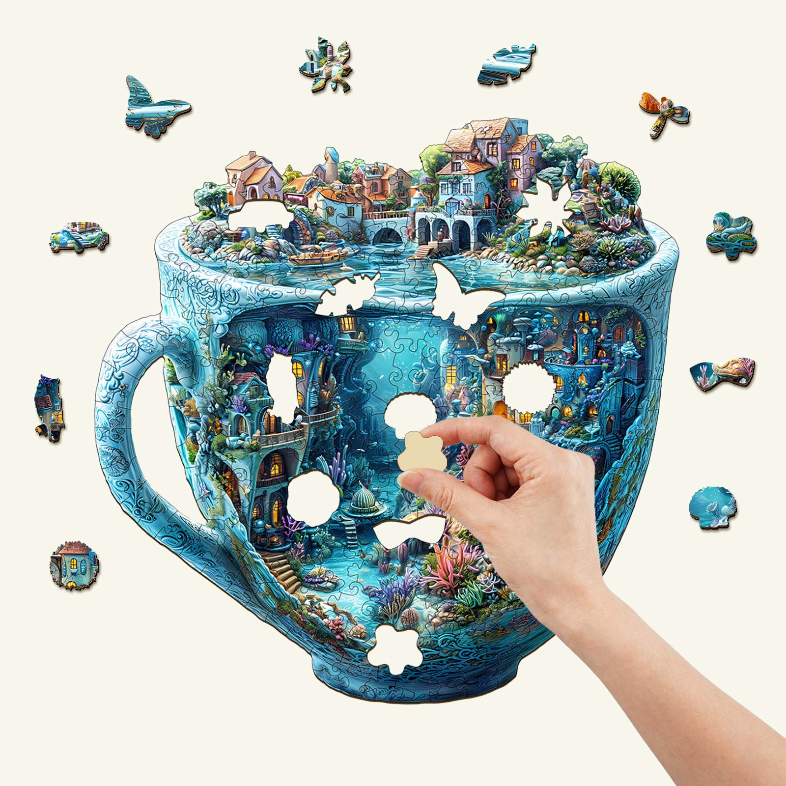 Ocean Mug Wooden Jigsaw Puzzle