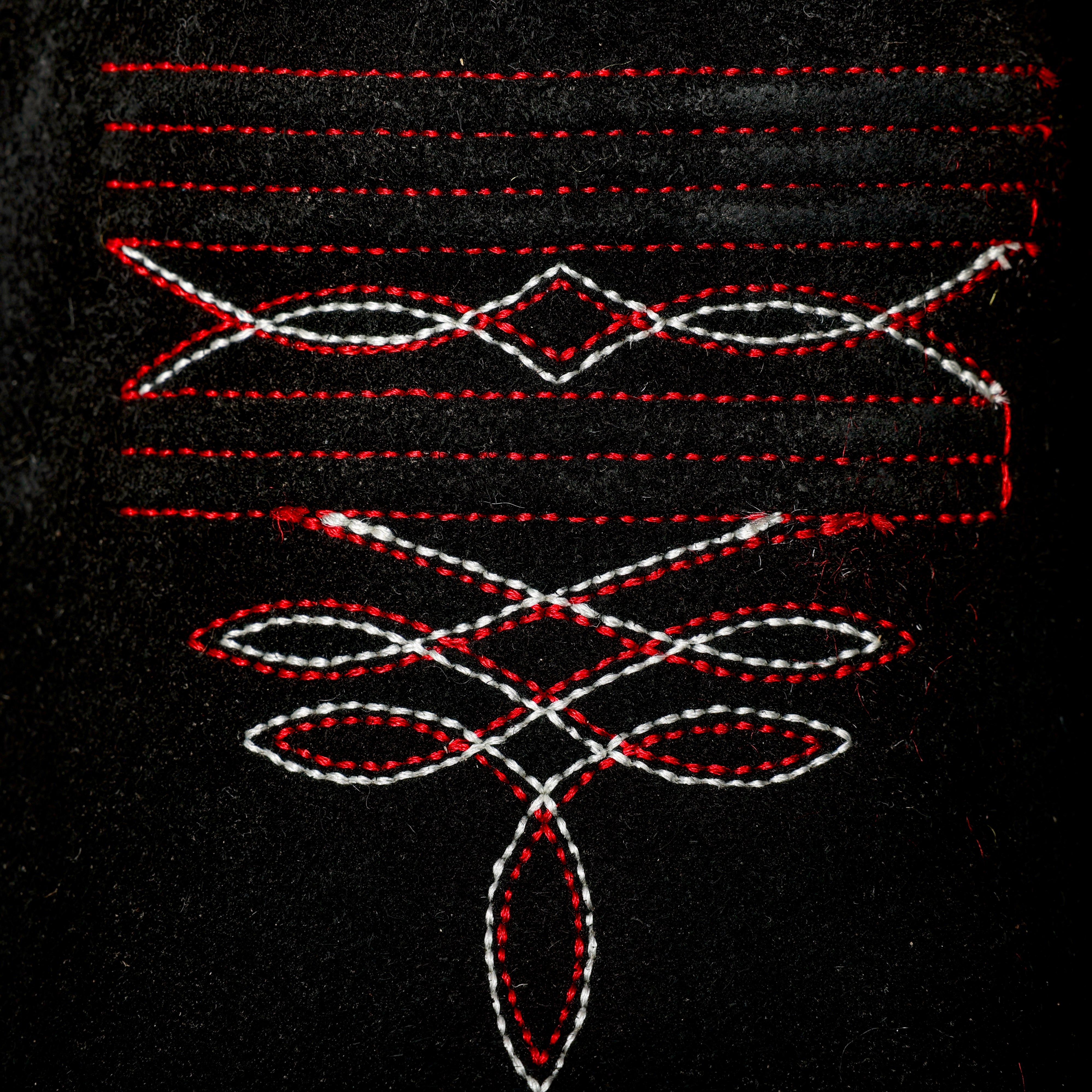 Black Rough-Out Boots - Square Toe