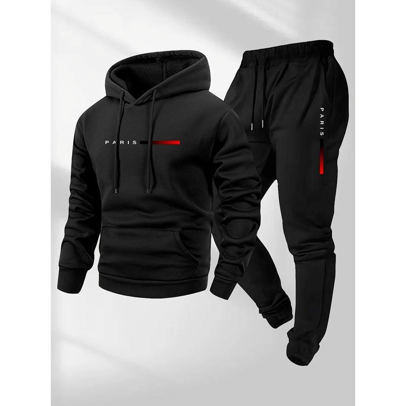 Men’s Hoodie & Sweatpants Set – Casual Tracksuit for Fall & Winter