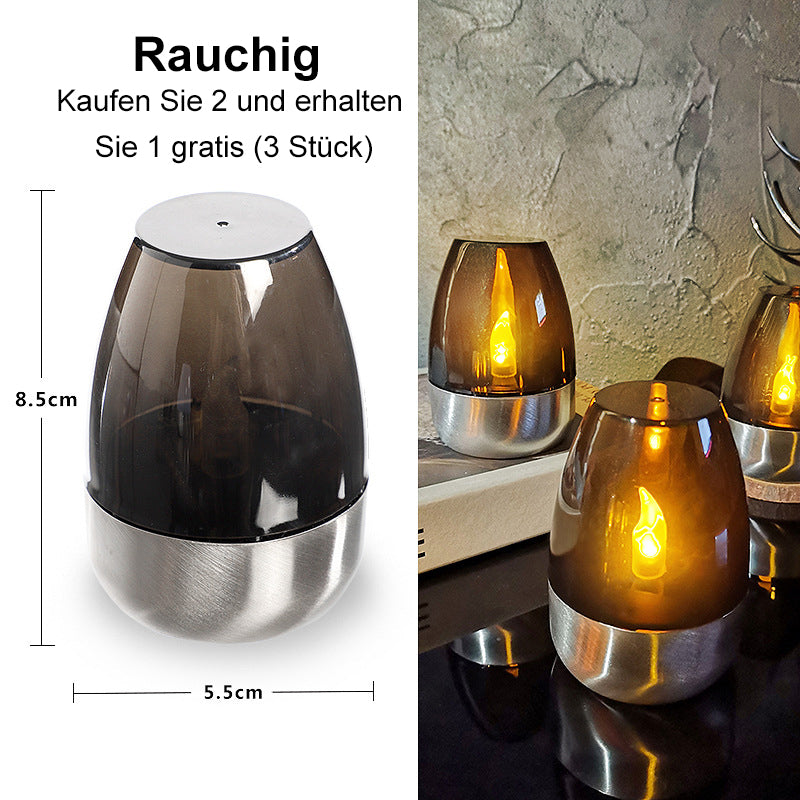 🕯️ BUY 2 GET 1 FREE! ☀️ 6-Pack Solar LED Table Lamps – Flameless & Waterproof, Auto On/Off with Dusk Sensor for Garden & Party 🏕️