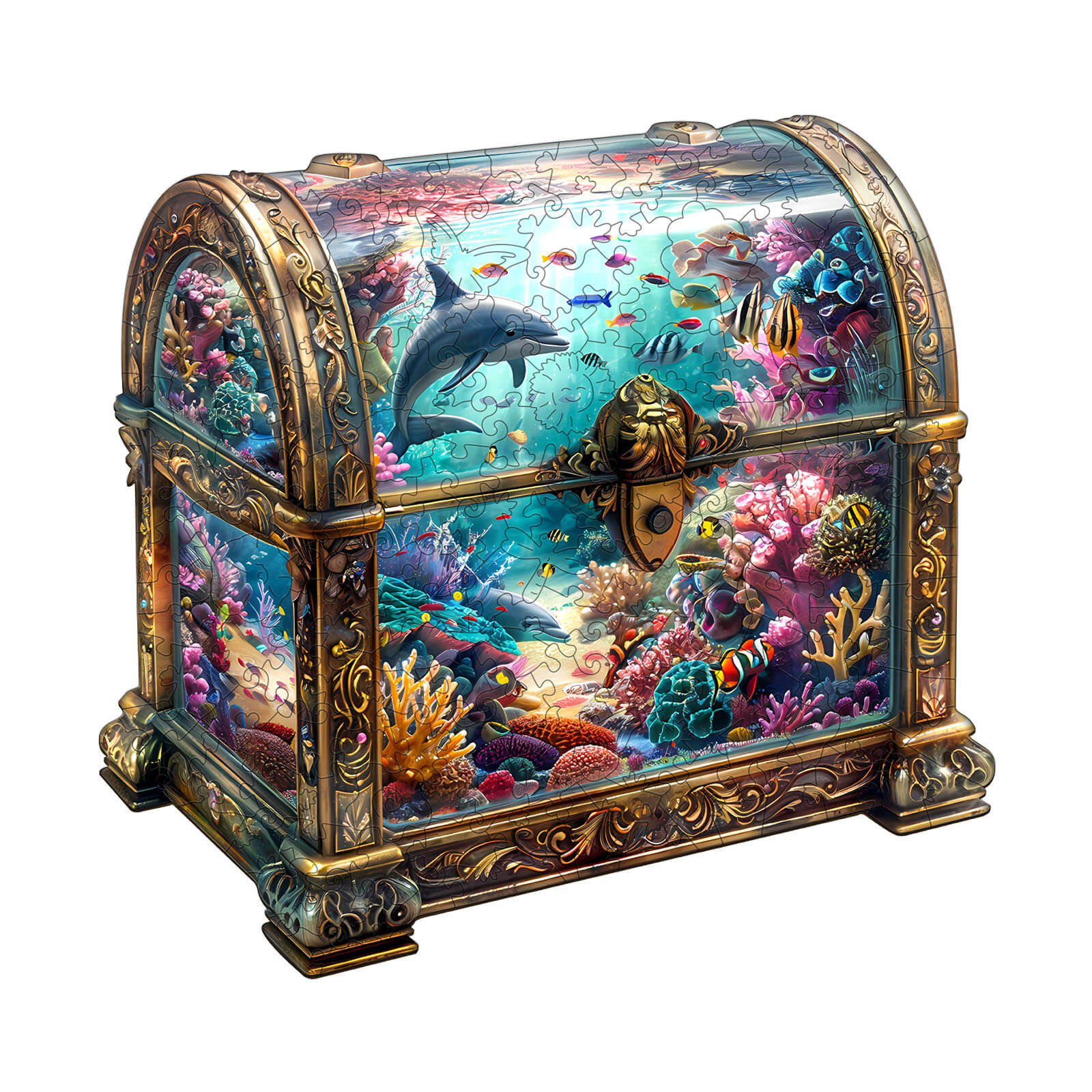 Treasure Chest Ocean-3 Wooden Jigsaw Puzzle
