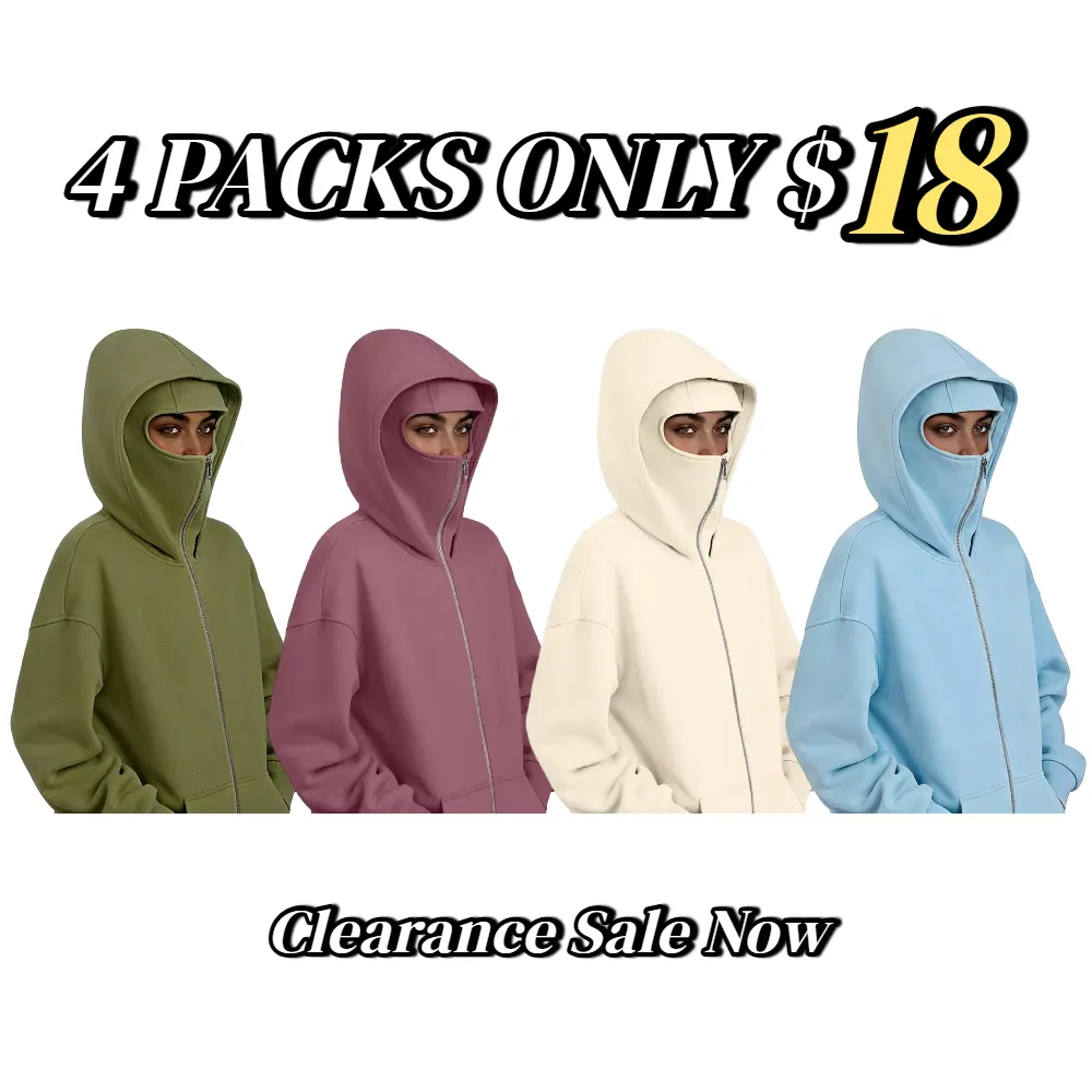 Women’s Balaclava Full-Face Mask Zip-Up Hoodie