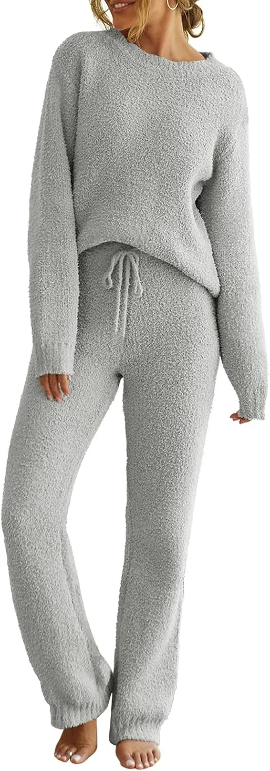 Womens Pajama Sets 2025 Fall Lounge Sweater Set