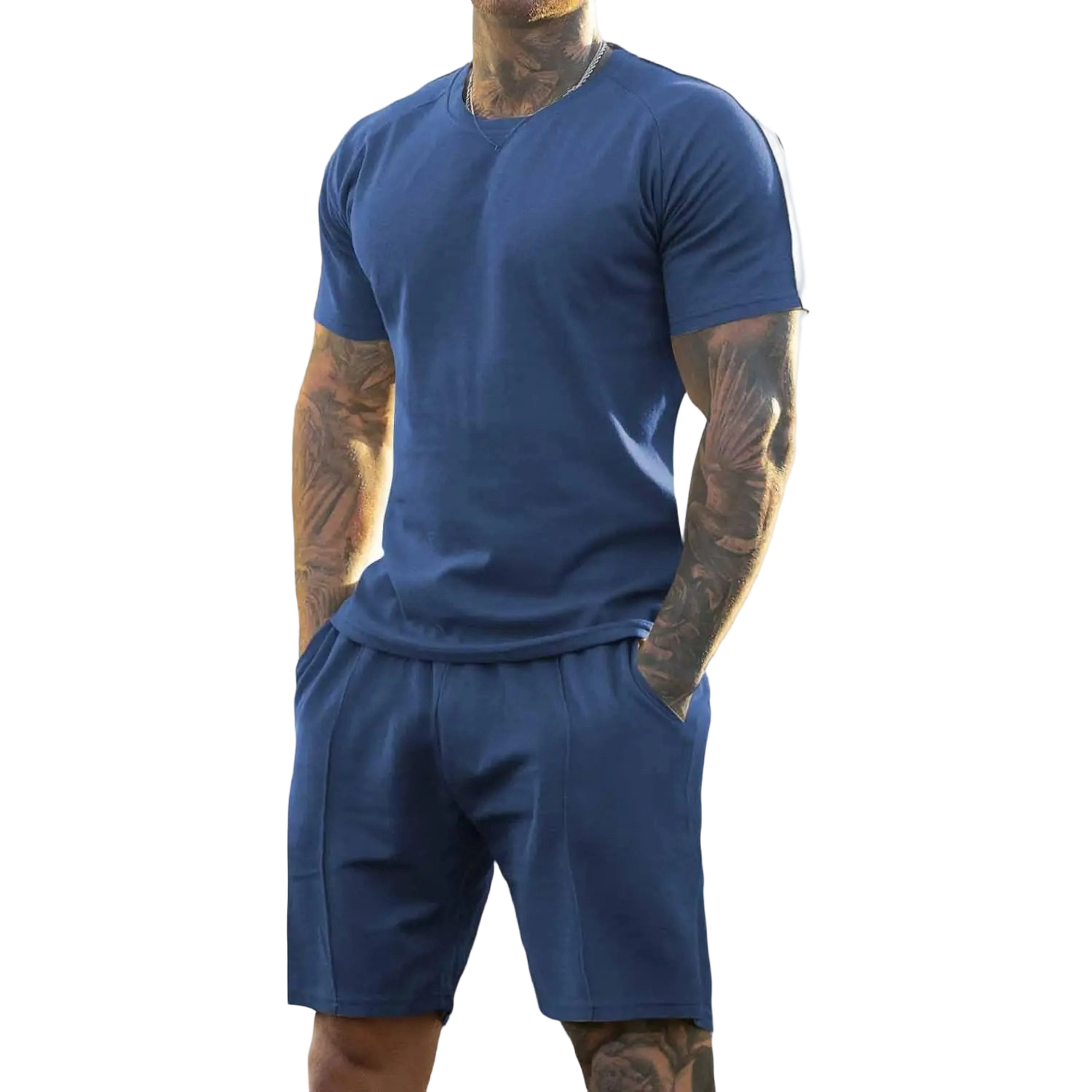 Mens Short Sets 2 Piece Outfits Fashion Summer Tracksuits Casual Set