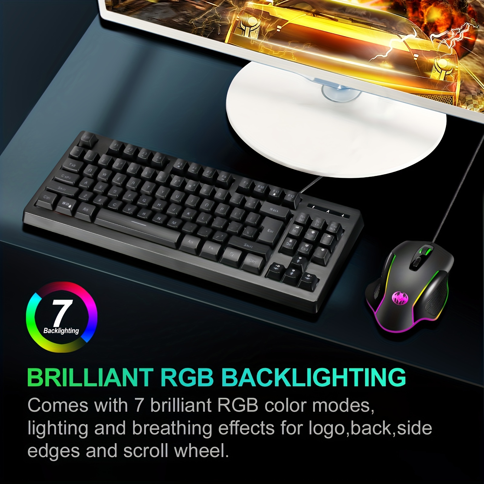 Wired USB Gaming Mouse LED Color Luminescence Gaming Mouse