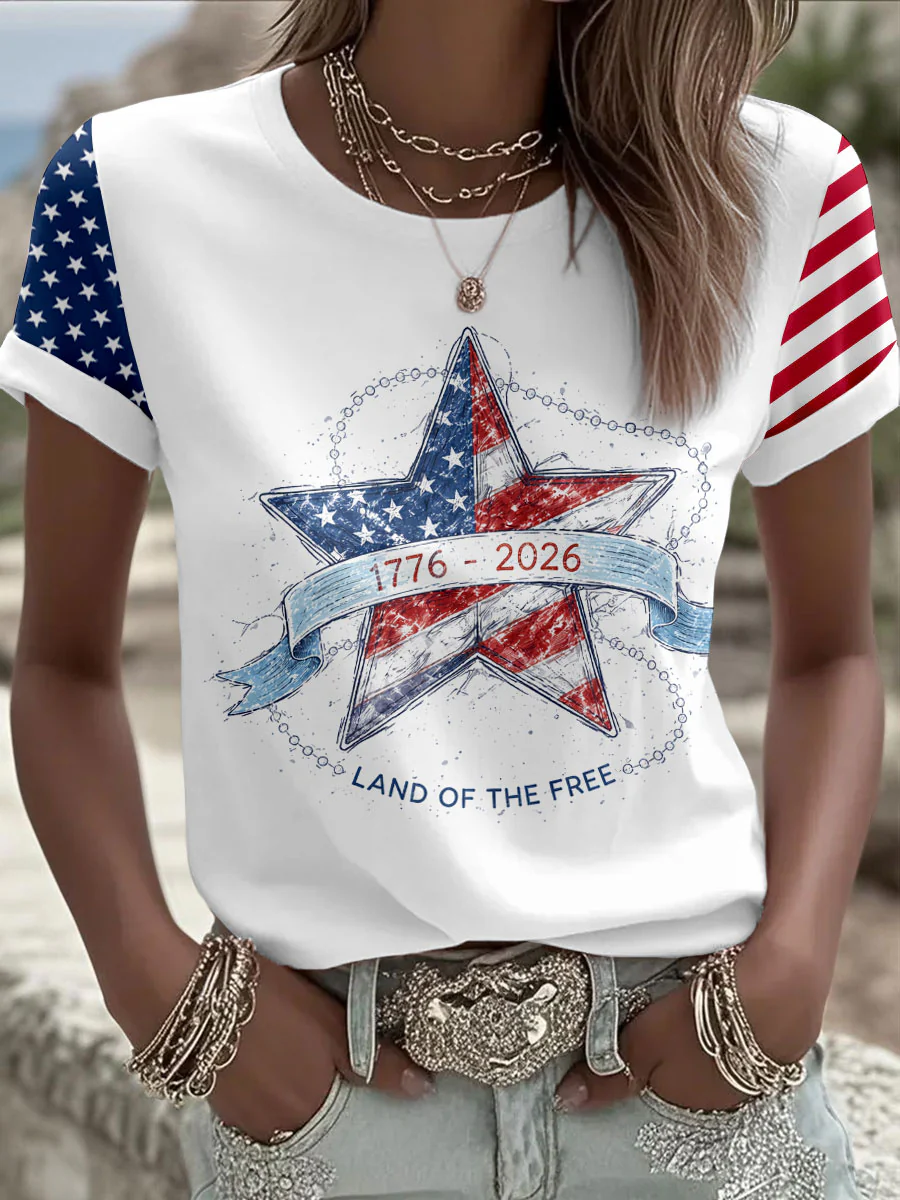 Women's USA 1776-2026 Land of the Free T-Shirts
